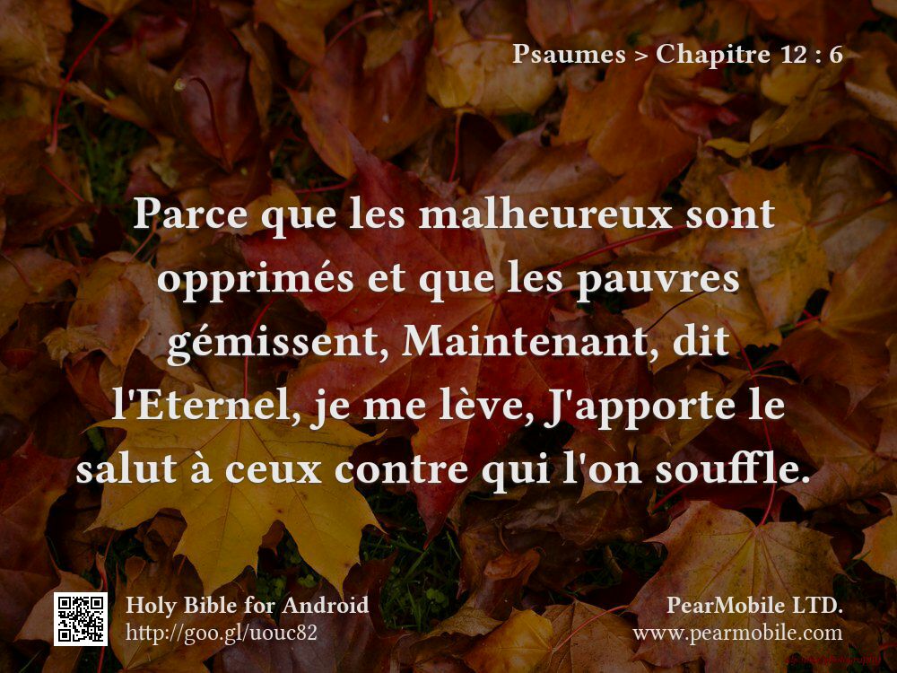 Psaumes, Chapitre 12:6